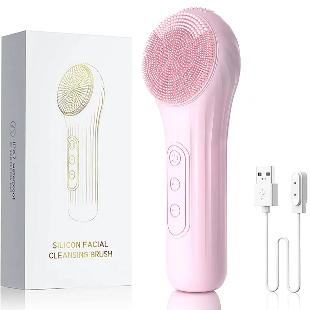Brosse Nettoyante Visage Électrique Silicone – Nettoyage Sonique