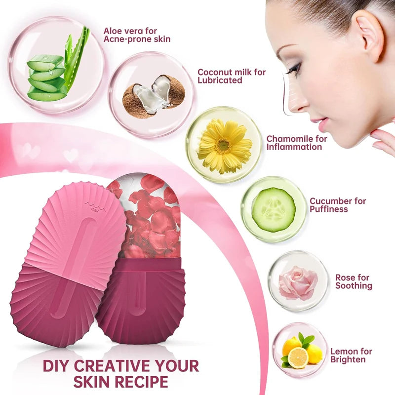 Moule à Glace Massage Visage – Anti-Poches & Resserre les Pores