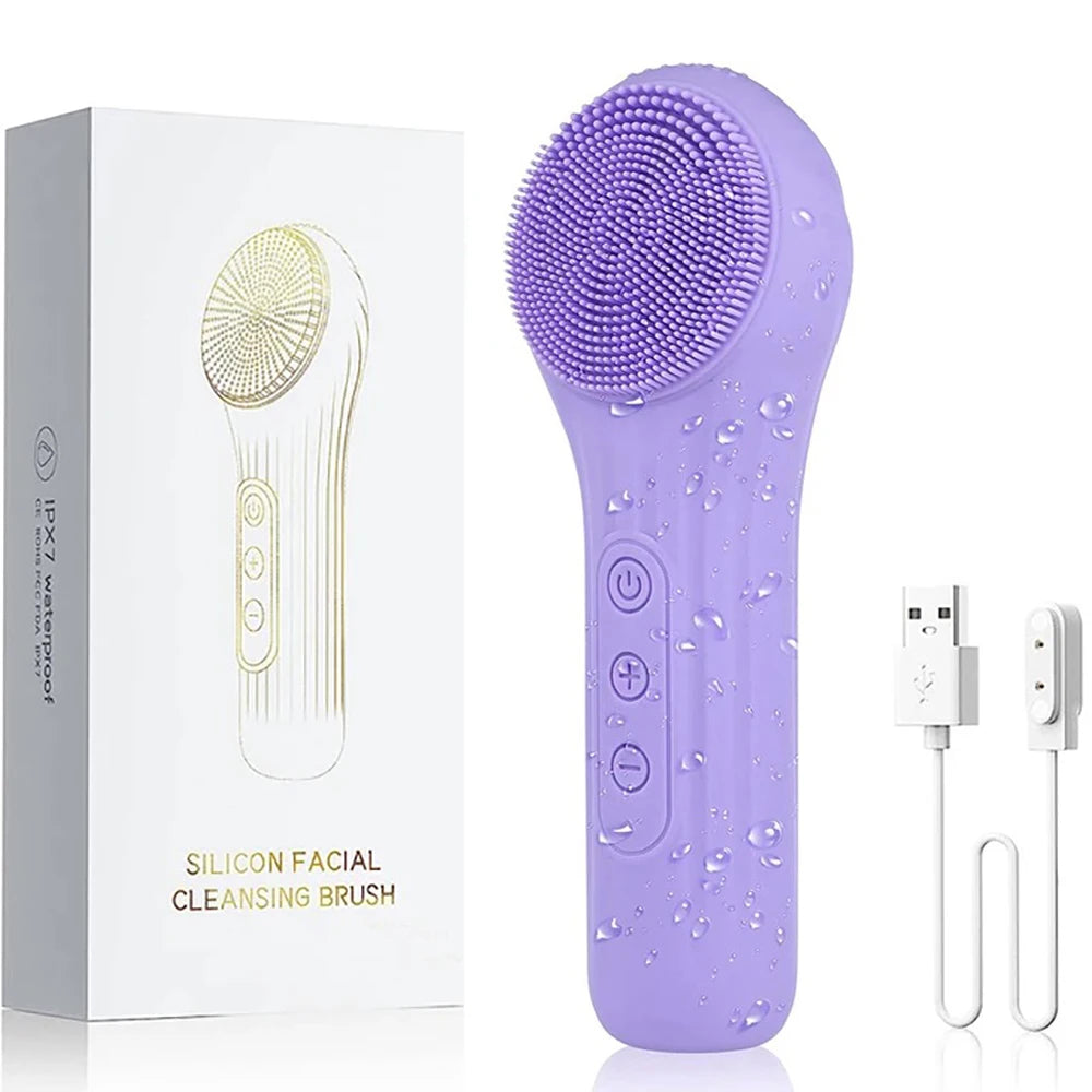 Brosse Nettoyante Visage Électrique Silicone – Nettoyage Sonique