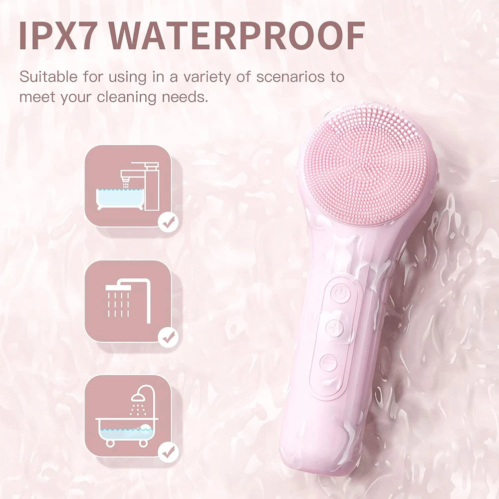 Brosse Nettoyante Visage Électrique Silicone – Nettoyage Sonique