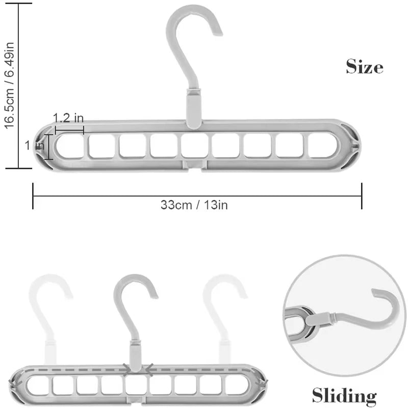 Cintre 9-en-1 – Gain de Place | Organisateur de Dressing Pliable
