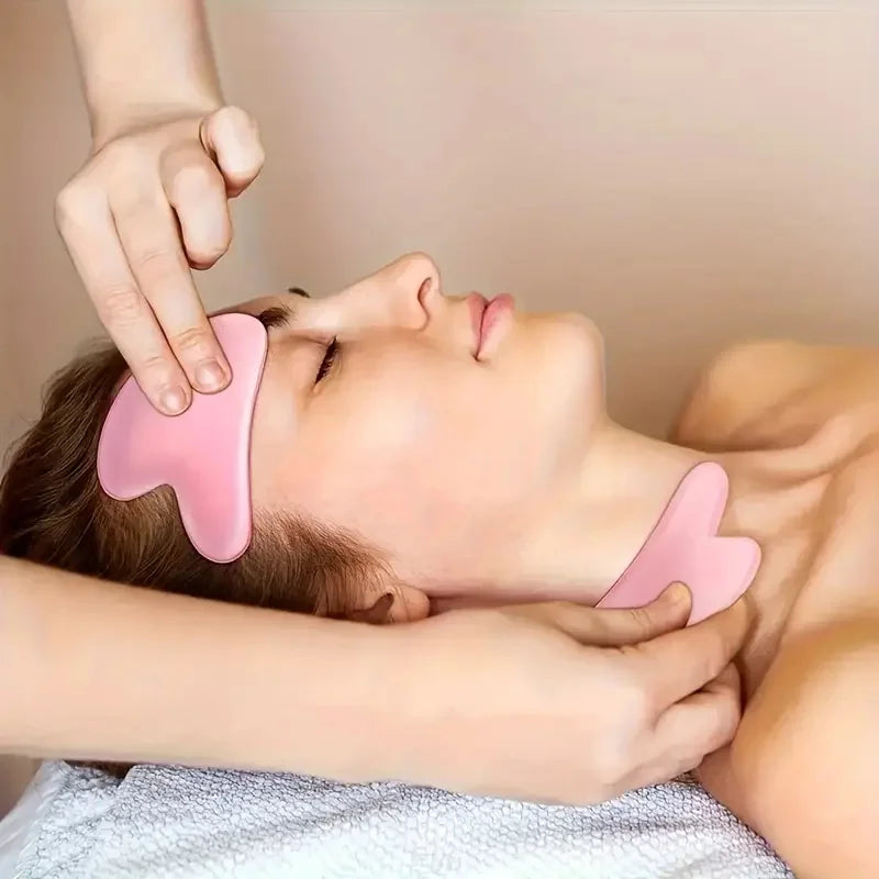 Set Gua Sha & Rouleau Quartz Rose – Massage Visage Anti-Âge