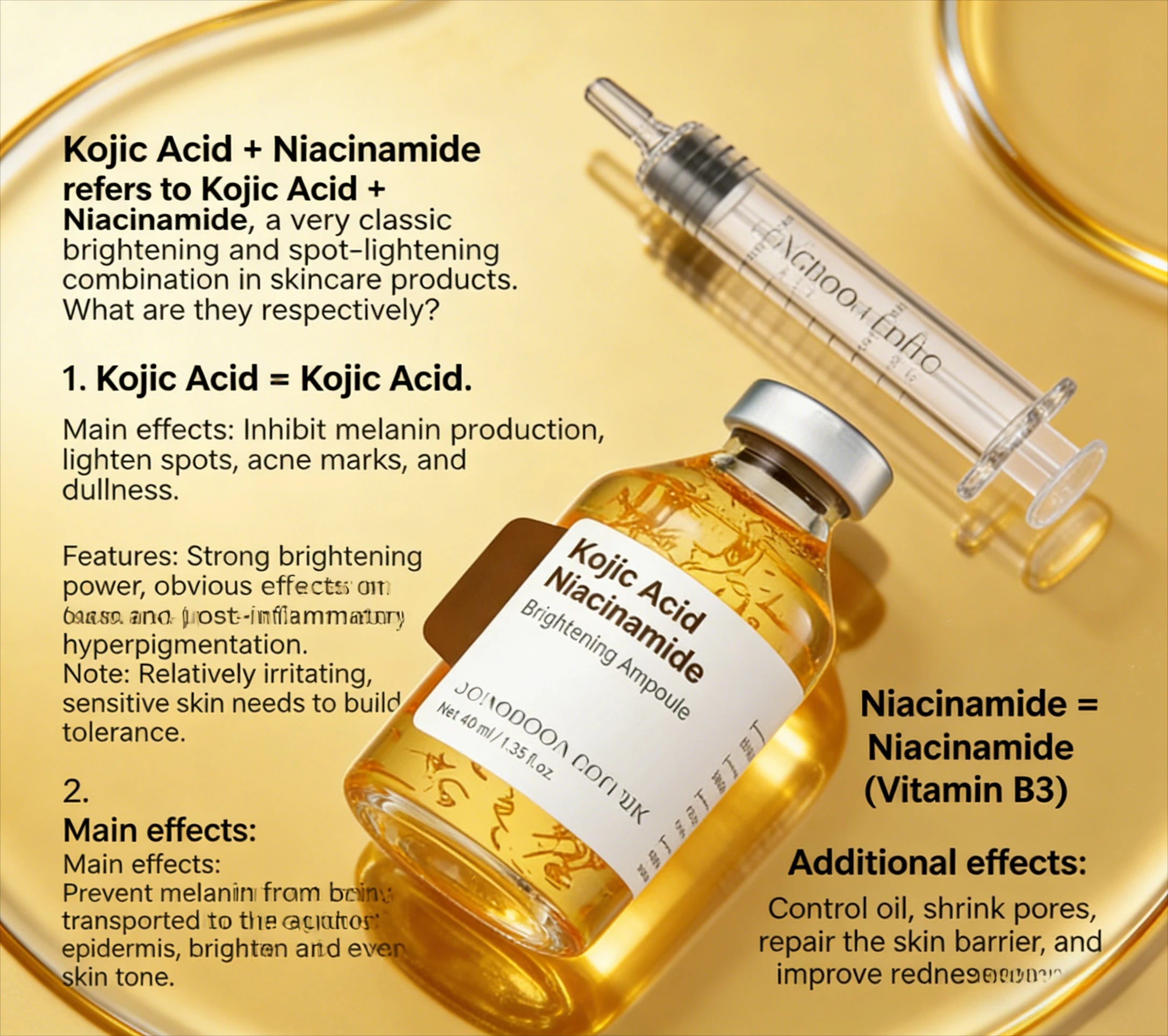Sérum Éclaircissant Acide Kojique & Niacinamide - Anti-Taches