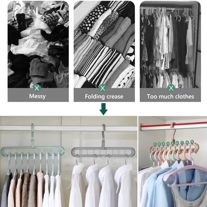Cintre 9-en-1 – Gain de Place | Organisateur de Dressing Pliable