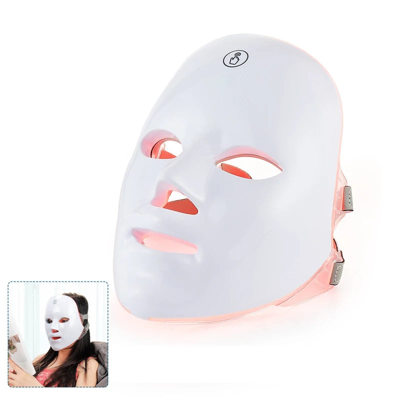 Masque LED Visage 7 Couleurs – Rajeunissement & Anti-Rides