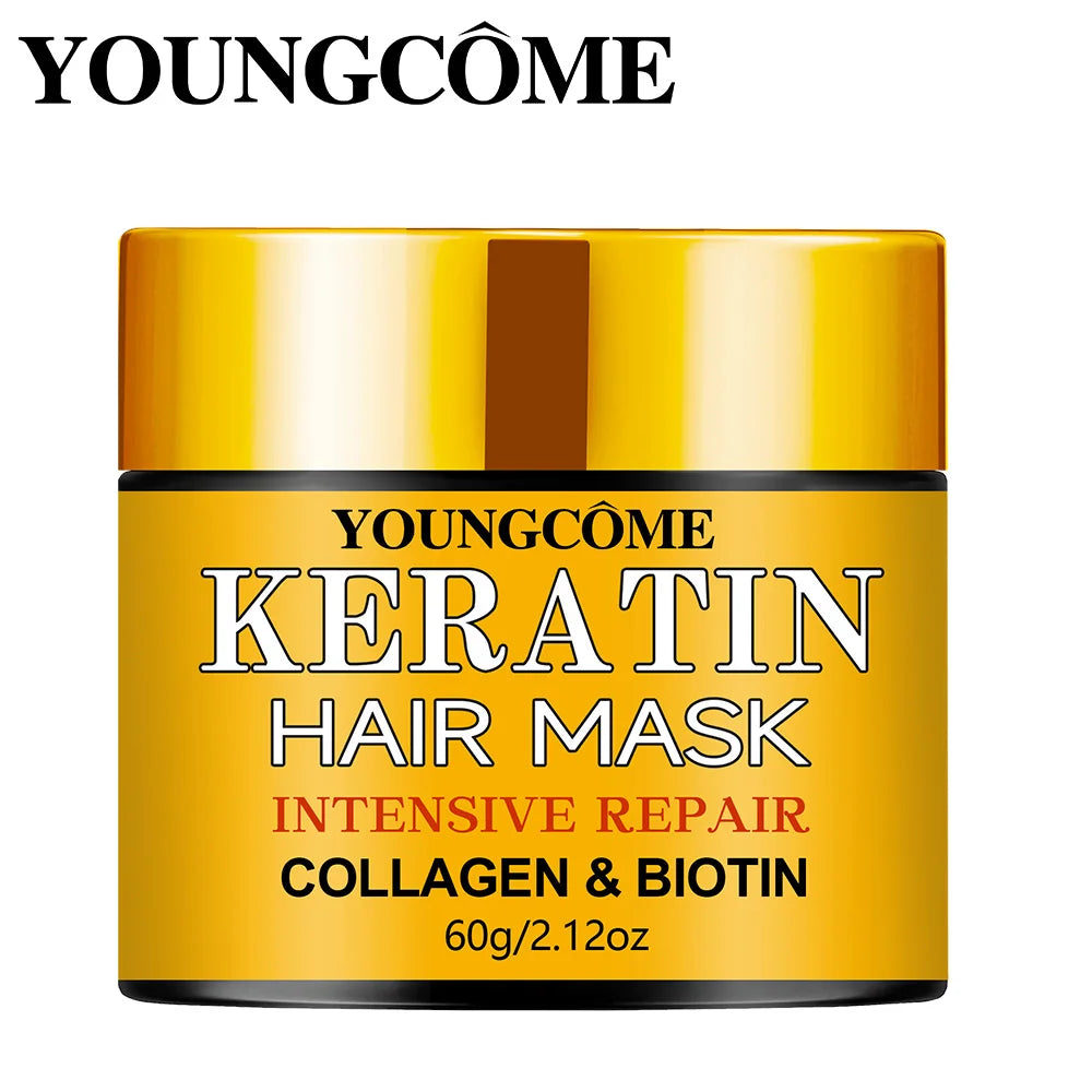 Masque Capillaire Réparateur Kératine & Collagène – Cheveux Secs & Abîmés