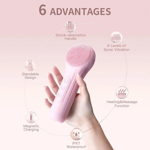 Brosse Nettoyante Visage Électrique Silicone – Nettoyage Sonique