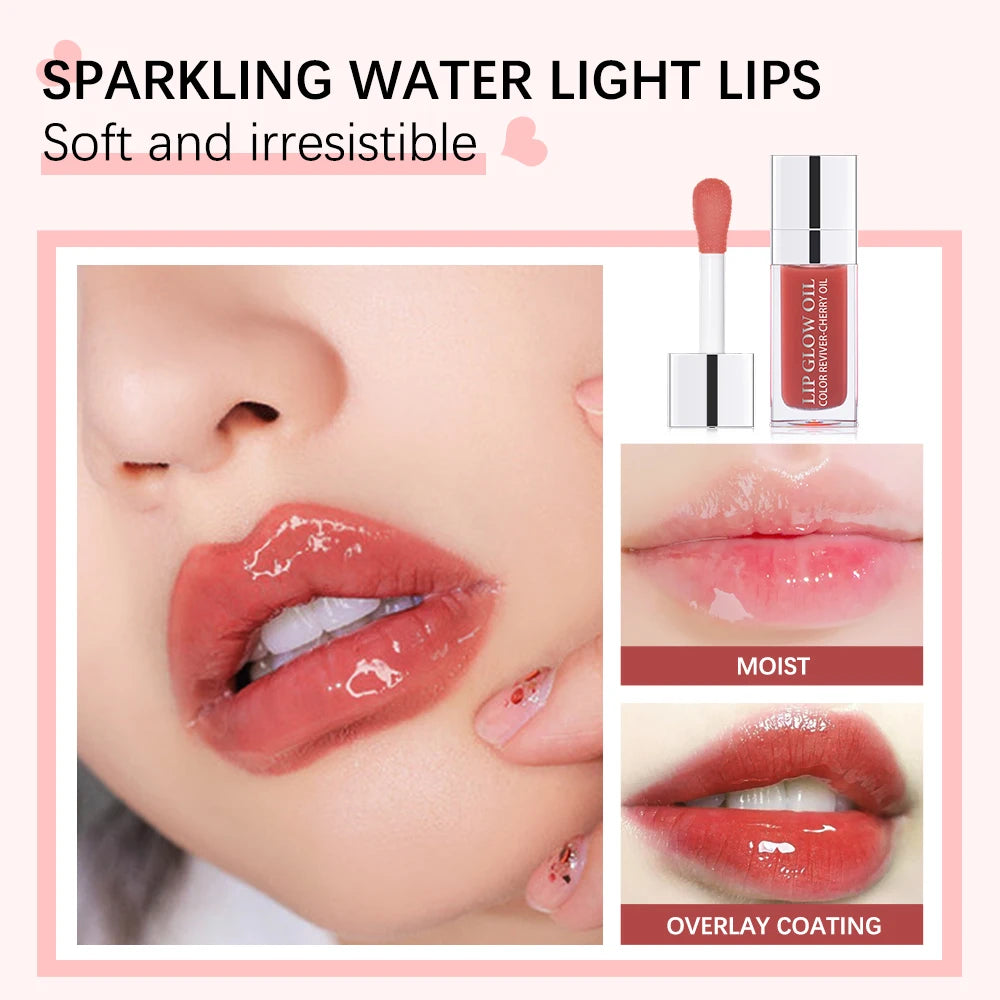 Lip Oil Teinté Hydratant – Lèvres Pulpeuses & Glossy