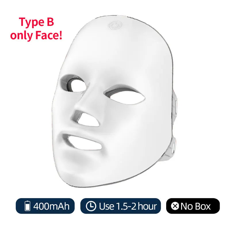 Masque LED Visage 7 Couleurs – Rajeunissement & Anti-Rides