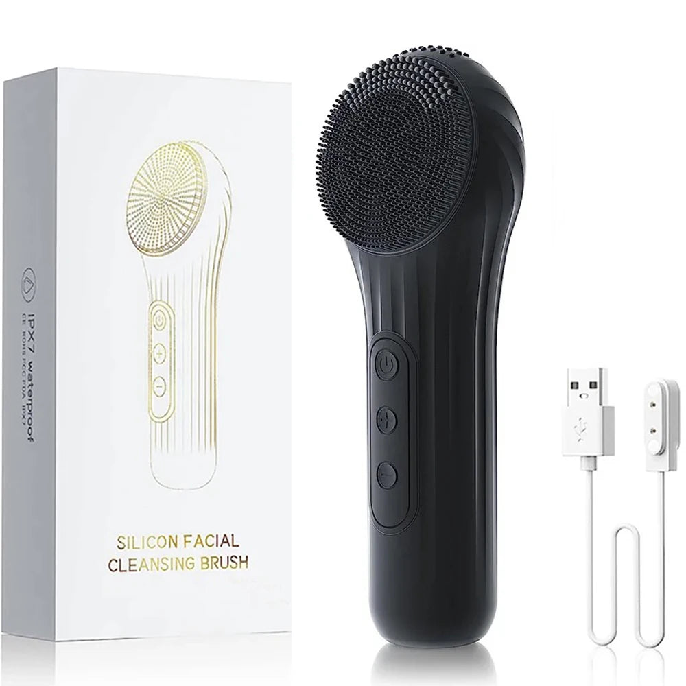 Brosse Nettoyante Visage Électrique Silicone – Nettoyage Sonique